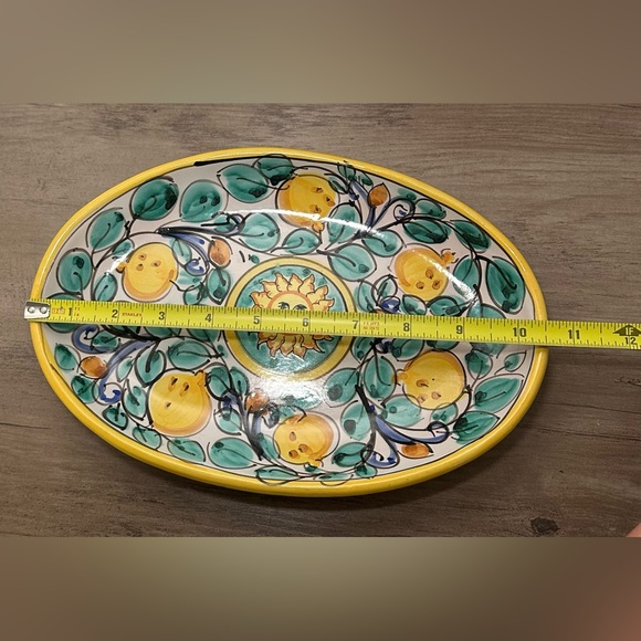 Handcrafted Sun‎ and Lemon Ceramic Wall Plate - Picture 6 of 6